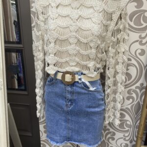 Camiseta crochet manga larga