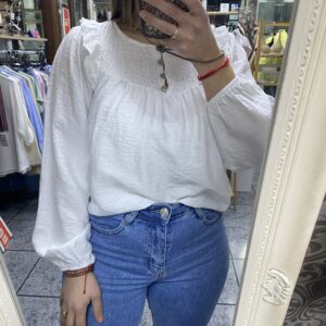 Blusa blanca botones